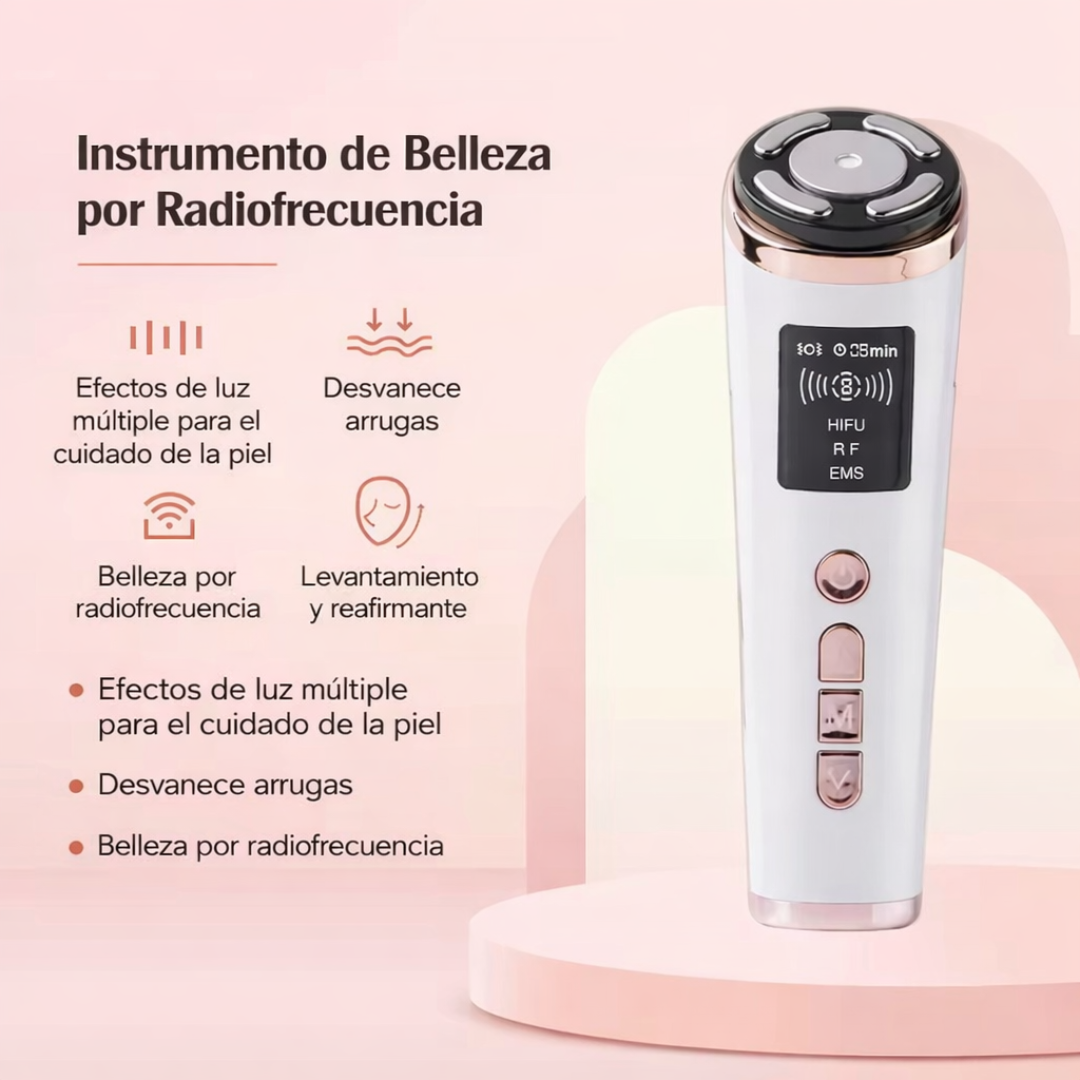 ✨ Dispositivo Facial 3 en 1 HIFU + RF + EMS