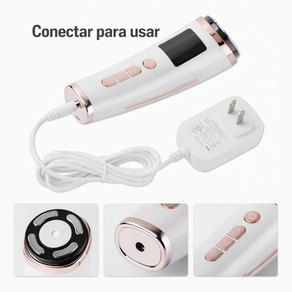 ✨ Dispositivo Facial 3 en 1 HIFU + RF + EMS