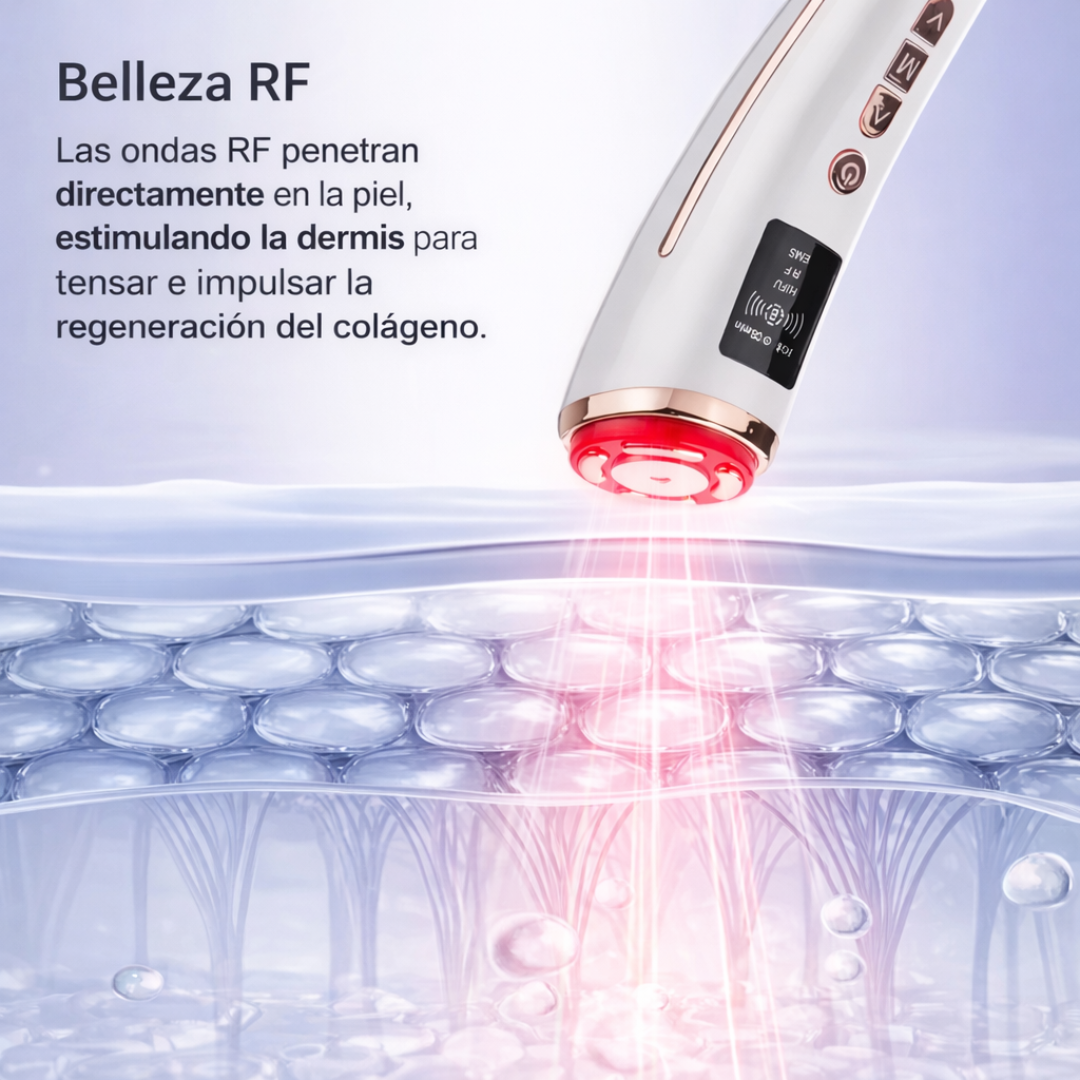 ✨ Dispositivo Facial 3 en 1 HIFU + RF + EMS