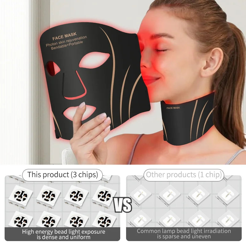 MÁSCARA LED 7 COLORES ROSTRO + CUELLO